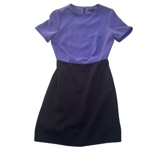 MARC by Marc Jacobs Wool Two-Tone Purple and Black Tailored Dress